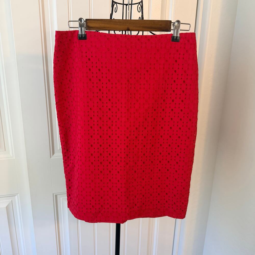 New York & Company Pink Textured Skirt Size 6 NWT Back Zip Slit